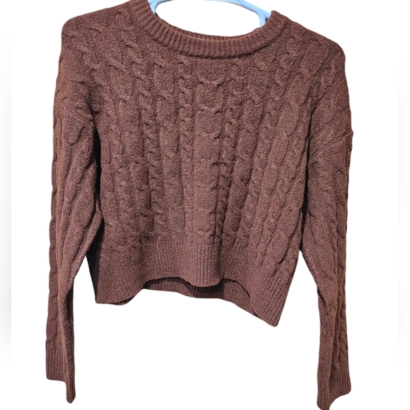 a new day Sweaters - a new day Brown Cable Knit Sweater
